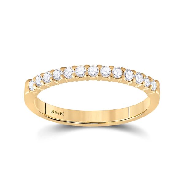 Diamond Wedding Single Row Band 1/4 Cttw 14kt Yellow Gold
