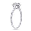 Image 3 : Baguette Diamond Oval Cluster Ring 1/3 Cttw 14kt White Gold