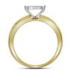 Image 4 : His Hers Diamond Square Matching Wedding Set 1/2 Cttw 10kt Yellow Gold