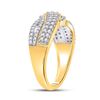 Image 3 : Diamond Crossover Band Ring 1/2 Cttw 10kt Yellow Gold