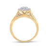 Image 3 : Diamond Flower Cluster Ring 1/2 Cttw 14kt Yellow Gold