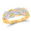 Image 1 : Diamond Twist Band Ring 1/6 Cttw 10kt Yellow Gold