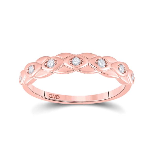 Diamond Band Ring 1/10 Cttw 10kt Rose Gold