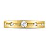 Image 2 : Diamond Wedding Band 1/4 Cttw 14kt Yellow Gold
