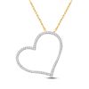 Image 1 : Diamond Heart Pendant 1/5 Cttw 10kt Yellow Gold