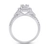 Image 4 : Baguette Diamond Square Ring 3/4 Cttw 14kt White Gold