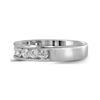 Image 4 : Channel-set Diamond Single Row Wedding Band 1 Cttw 14kt White Gold
