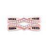 Image 2 : Black Color Enhanced Diamond  Enhancer Wedding Band 1/2 Cttw 10kt Rose Gold
