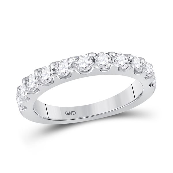Diamond Wedding Single Row Band 7/8 Cttw 14kt White Gold