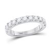 Image 1 : Diamond Wedding Single Row Band 7/8 Cttw 14kt White Gold