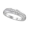 Image 2 : His Hers Diamond Square Matching Wedding Set 1 Cttw 10kt White Gold