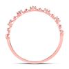 Image 4 : Diamond Bead Dot Stackable Ring 1/20 Cttw 10kt Rose Gold