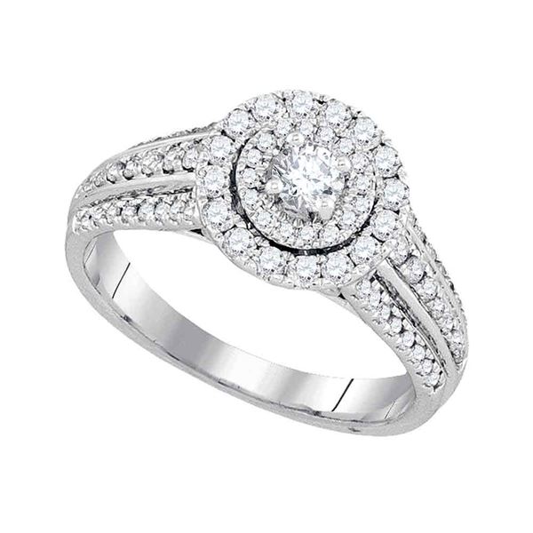 Diamond Solitaire Bridal Wedding Engagement Ring 1 Cttw 14kt White Gold