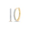 Image 1 : Diamond Hoop Earrings 1/2 Cttw 10kt Yellow Gold