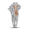 Image 2 : Diamond Bridal Wedding Ring Band Set 1 Cttw 14kt Two-tone Gold