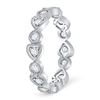Image 3 : Diamond Heart Eternity Band Ring 3/8 Cttw 10kt White Gold