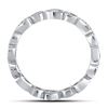 Image 4 : Diamond Heart Eternity Band Ring 3/8 Cttw 10kt White Gold