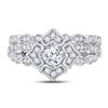 Image 4 : Diamond Bridal Wedding Ring Band Set 3/4 Cttw 14kt Two-tone Gold