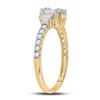 Image 3 : Baguette Diamond Cluster Ring 5/8 Cttw 14kt Yellow Gold