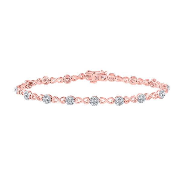 Diamond Infinity Bracelet 1/2 Cttw 14kt Two-tone Gold