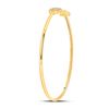 Image 3 : Diamond Arrow Bangle Bracelet 1/10 Cttw 10kt Yellow Gold