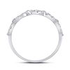Image 3 : Diamond Teardrop Stackable Band Ring 1/3 Cttw 10kt White Gold