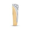Image 4 : His Hers Diamond Solitaire Matching Wedding Set 1/4 Cttw 10kt Yellow Gold