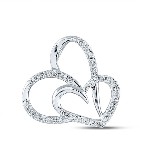 Diamond Heart Pendant 1/6 Cttw 10kt White Gold