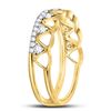 Image 3 : Diamond Triangle Band Ring 1/3 Cttw 14kt Yellow Gold