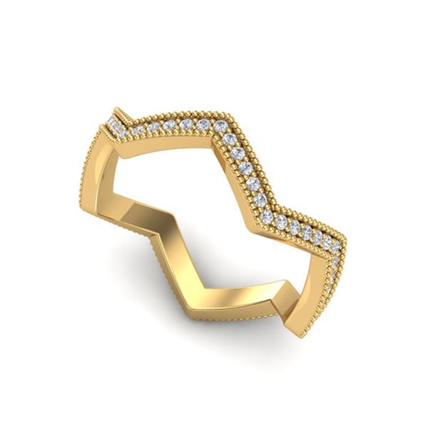 0.42 ctw Micro Pave VS/SI Diamond Eternity Ring 18k Yellow Gold - REF-29N6F