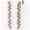 Image 3 : 2 ctw Diamond Designer Earrings 18K Rose Gold - REF-216A2N