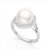 Image 2 : 0.27 ctw VS/SI Diamond & Pearl Designer Ring 18k White Gold - REF-39N3F