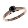 Image 2 : 0.50 ctw Fancy Black Diamond Solitaire Engagment Ring 10k Rose Gold - REF-15H6R