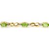 Image 2 : 2.26 ctw Peridot & Diamond Bracelet 10k Yellow Gold - REF-19Y4X