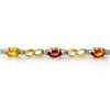 Image 2 : 2.51 ctw Multi-Sapphire & Diamond Bracelet 10k Yellow Gold - REF-24A3N