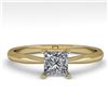 Image 1 : 0.50 ctw Princess Cut VS/SI Diamond Engagment Ring 14k Yellow Gold - REF-68H8R