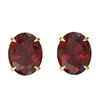 Image 1 : 7 ctw Garnet Designer Stud Earrings 18k Yellow Gold - REF-26R2K