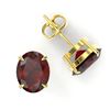 Image 2 : 7 ctw Garnet Designer Stud Earrings 18k Yellow Gold - REF-26R2K