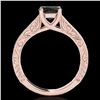 Image 2 : 1.82 ctw Certified VS Black Diamond Solitaire Ring 10k Rose Gold - REF-49H6R