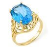 Image 1 : 8.0 ctw Blue Topaz Ring 10k Yellow Gold - REF-16X2A