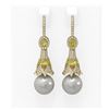 Image 1 : 5.92 ctw Canary Citrine & Diamond Earrings 18K Yellow Gold - REF-241A3N