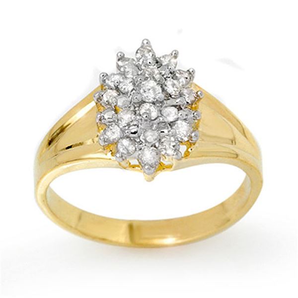 0.25 ctw Certified VS/SI Diamond Ring 10k Yellow Gold - REF-18X5A