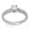 Image 1 : 0.70 ctw Certified VS/SI Diamond Solitaire Ring 18k White Gold - REF-91A8N