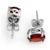 Image 2 : 2.0 ctw Garnet Earrings 18k White Gold - REF-8X9A