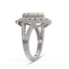 Image 3 : 4.19 ctw Certified Opal & Diamond Victorian Ring 14K White Gold - REF-148K2Y