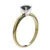 Image 3 : 0.75 ctw Fancy Black Diamond Solitaire Engagment Ring 10k Yellow Gold - REF-19M3G