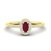 Image 1 : 0.56 ctw Ruby & Micro Pave VS/SI Diamond Certified Ring 18k Yellow Gold - REF-23R5K