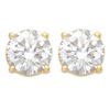 Image 1 : 1.25 ctw Certified VS/SI Diamond Stud Earrings 14k Yellow Gold - REF-116H6R