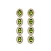 Image 1 : 5.88 ctw Tourmaline & Diamond Micro Pave Halo Earrings 10k Yellow Gold - REF-143N6F