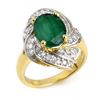 Image 1 : 3.29 ctw Emerald & Diamond Ring 14k Yellow Gold - REF-55M2G